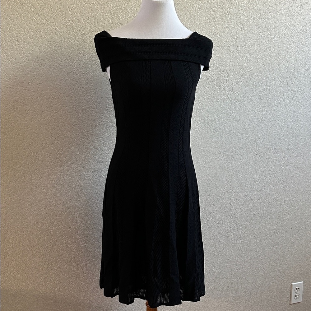 NWT Etcetera Spellbound Black Off-Shoulder Dress - Picture 1 of 9